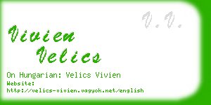 vivien velics business card